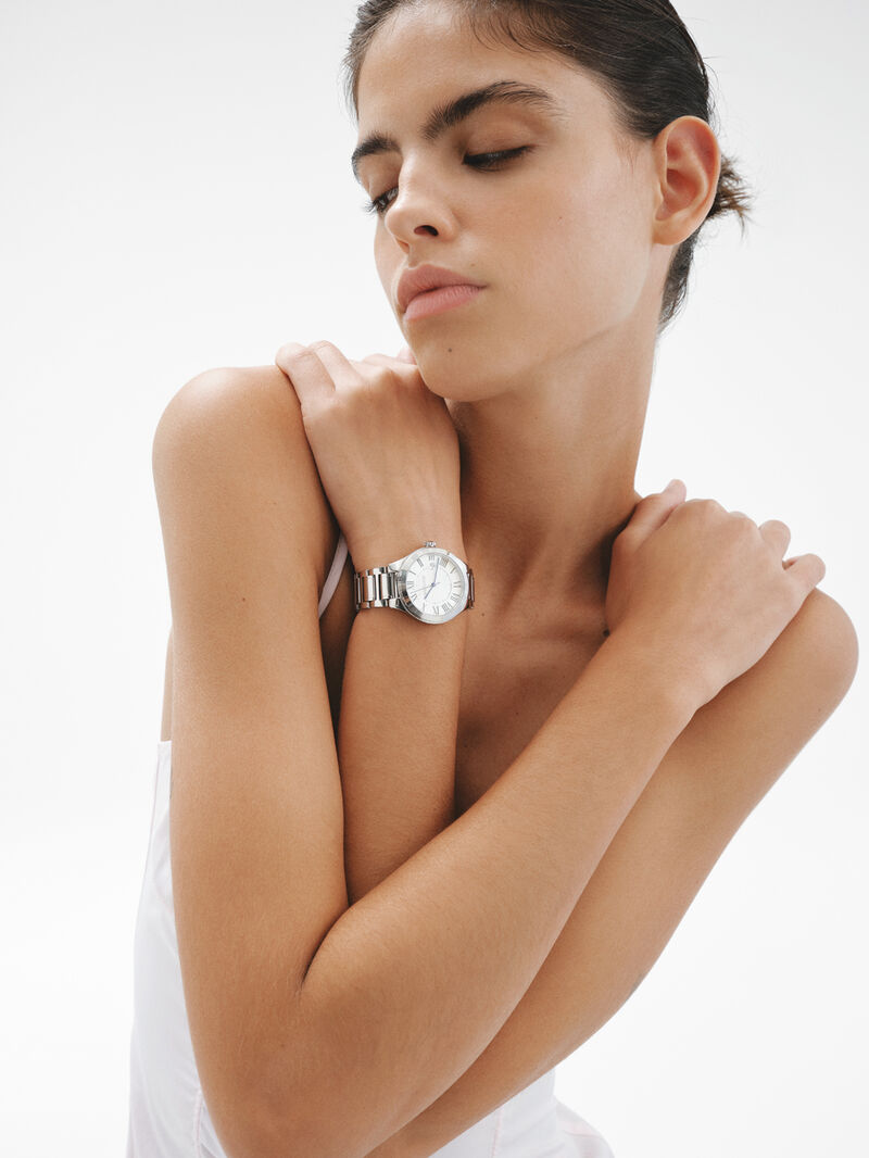 Bastille watch with steel strap and white dial image number 3