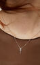 Necklace in 9ct white gold with 0 28ct diamonds, J04962-01