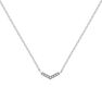 Silver v-shape necklace with topaz, J03293-01-WT