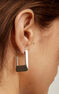Square hoop earrings in silver, J05142-01