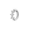 9kt white gold three diamond hoop earring, J04491-01-H