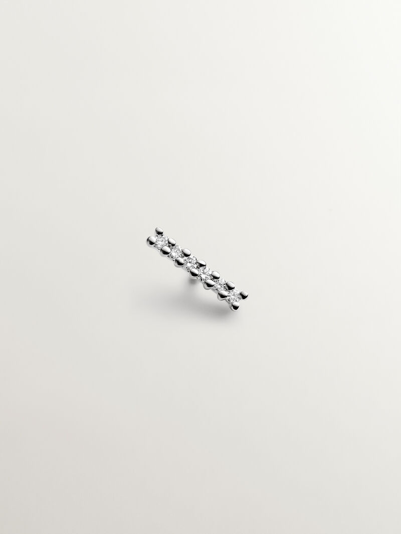 18K white gold solitaire piercing with 0.02 ct brilliant cut diamonds image number 0
