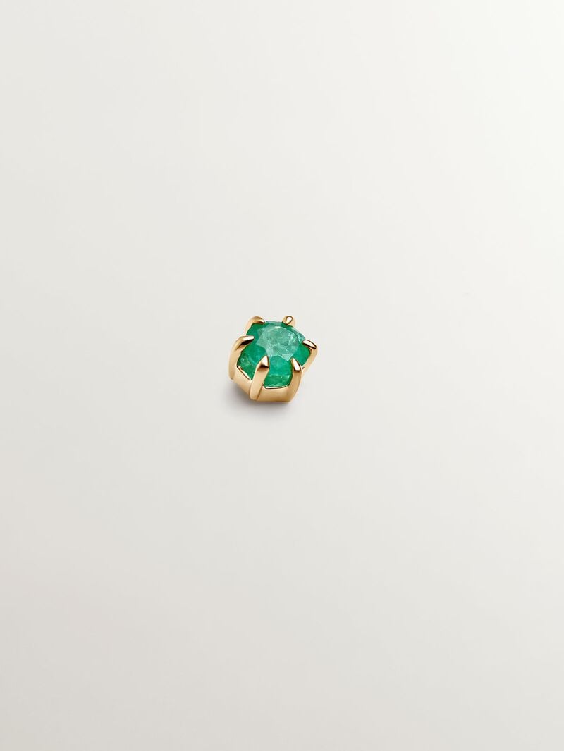 Individual 18k yellow gold pending with Esmeralda Verde image number 0