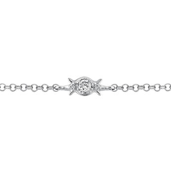 Bracelet 3 diamants or blanc 0,053 ct , J03392-01, mainproduct
