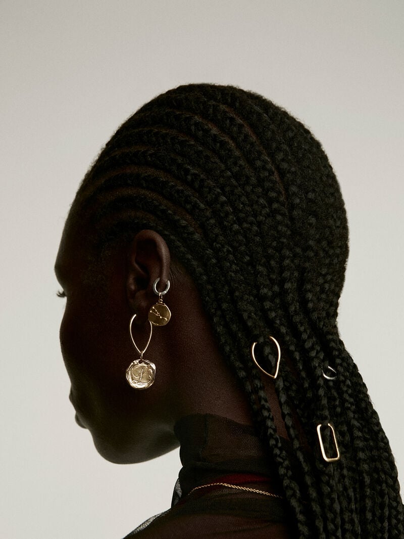 Handcrafted 925 silver charm bathed in 18K yellow gold with an initial L image number 4