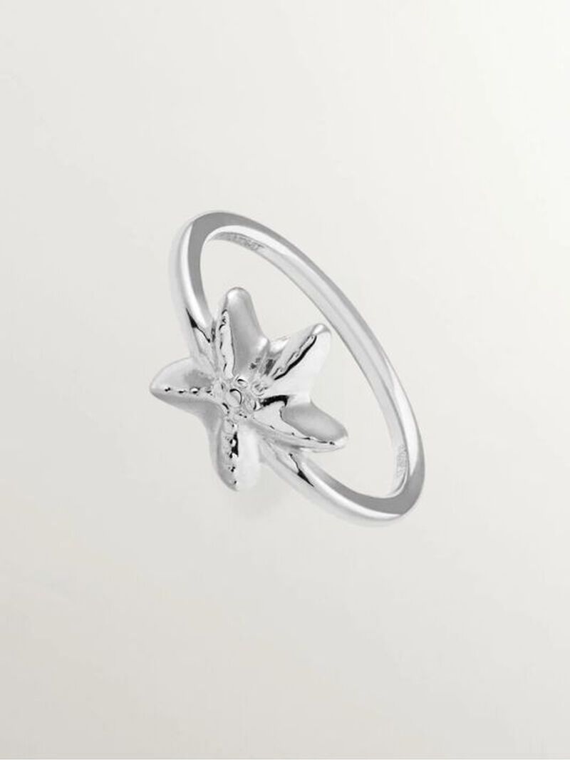 925 silver ring with star motif from sea image number 0