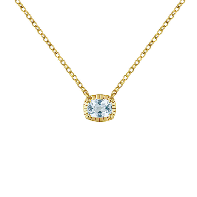 Gold plated blue topaz necklace, J04668-02-SKY, hi-res