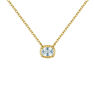 Gold plated blue topaz necklace, J04668-02-SKY