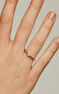 Anillo solitario de oro blanco de 18kt con diamante de 0,08cts, J03398-01-08-GVS