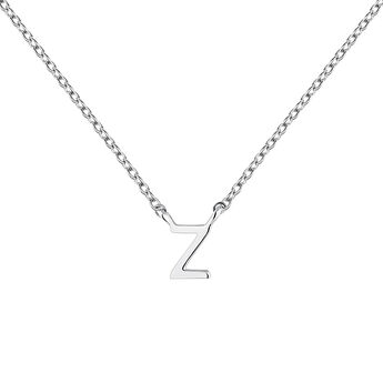 Collar inicial Z oro blanco 9 kt , J04382-01-Z, mainproduct