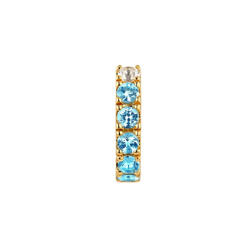 Gold plated silver sapphires earring, J04838-02-WS-SB-H, hi-res