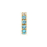 Gold plated silver sapphires earring, J04838-02-WS-SB-H