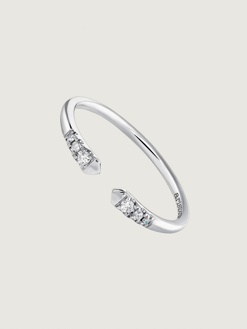 You and Me Ring in 9K white gold with diamonds image number 0