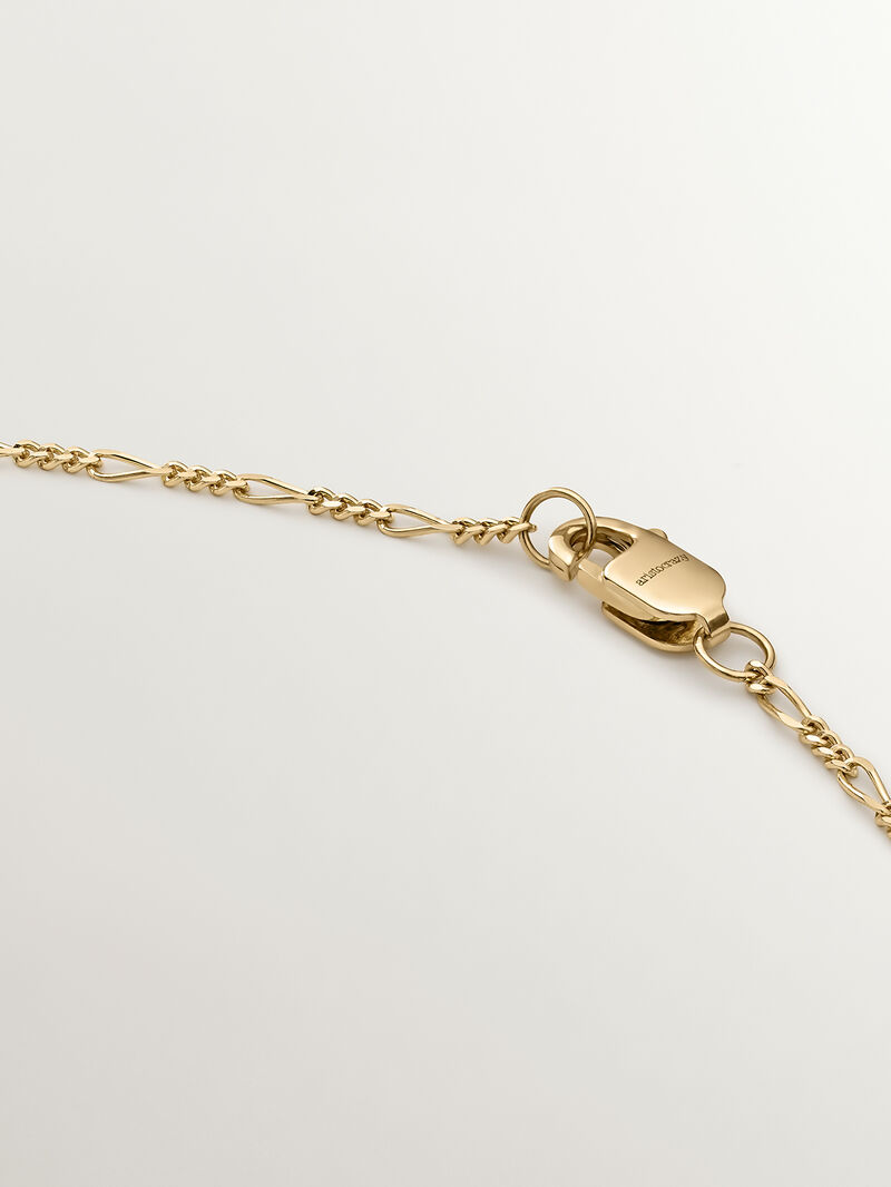 Fine Figaro link chain in 9K yellow gold image number 4