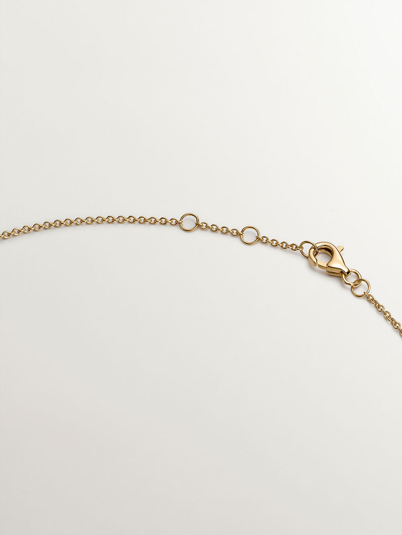 18K yellow gold pendant with 0.1 ct diamond image number 6