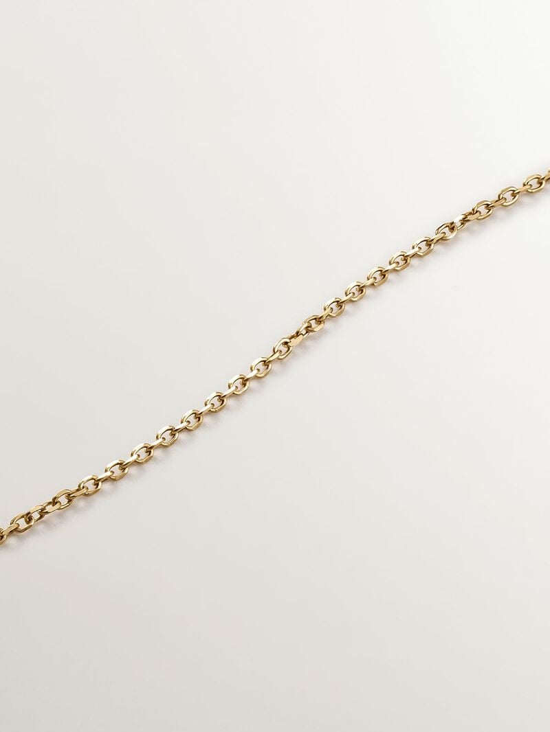 9K Yellow Gold Pendant with Blue Sapphire and Diamonds image number 4