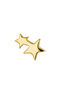 Pendiente estrellas doble plata recubierta oro , J04815-02-H