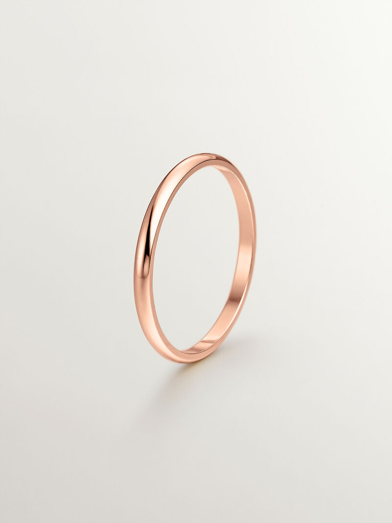 1.70mm half round rose gold wedding band image number 0