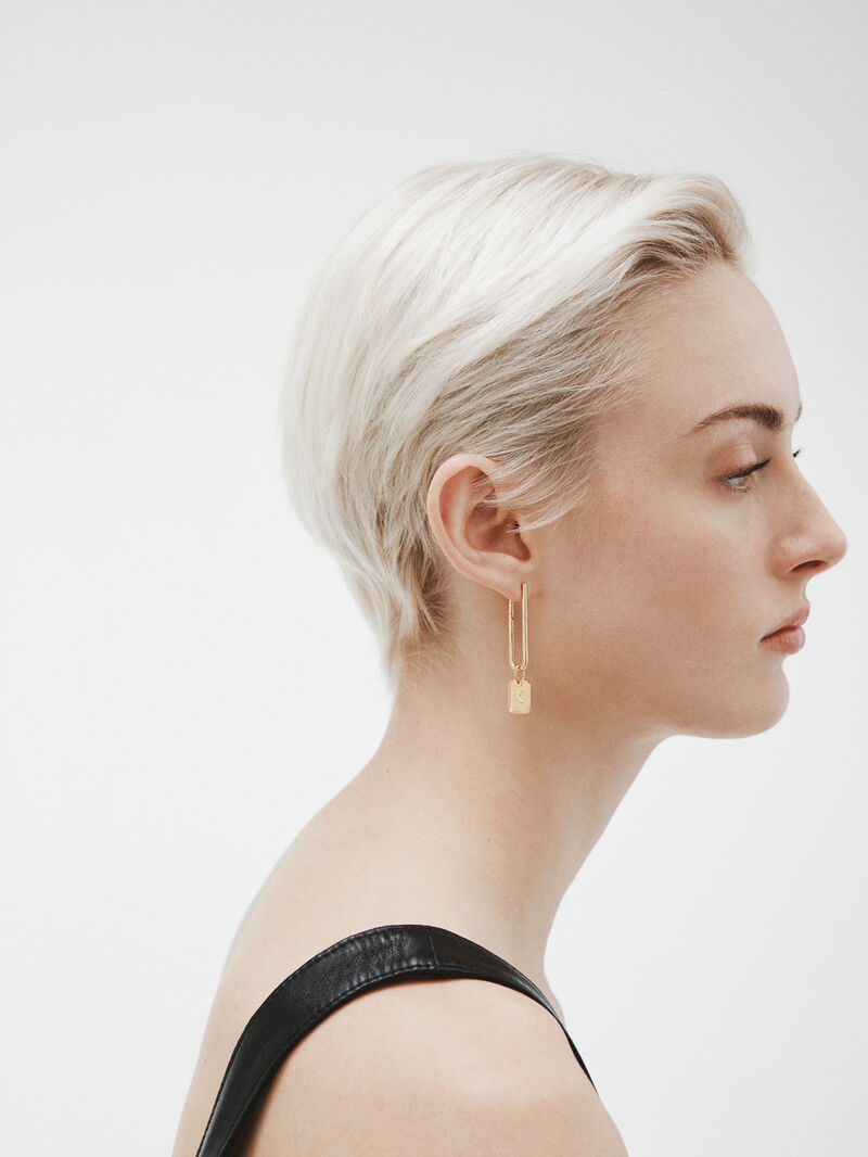 925 silver charm bathed in 18k yellow gold with number 10 image number 1