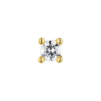 Gold solitaire earring 0.05 ct. diamond , J00887-02-05-H,hi-res