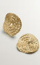 XL wicker-design round earrings in 18kt yellow gold-plated sterling silver, J04415-02