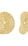XL wicker-design round earrings in 18kt yellow gold-plated sterling silver, J04415-02