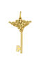 Key charm in 18 kt yellow gold-plated sterling silver , J05202-02