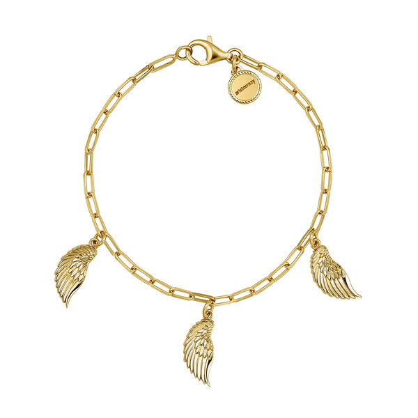 Gold wings charm bracelet , J04303-02,hi-res