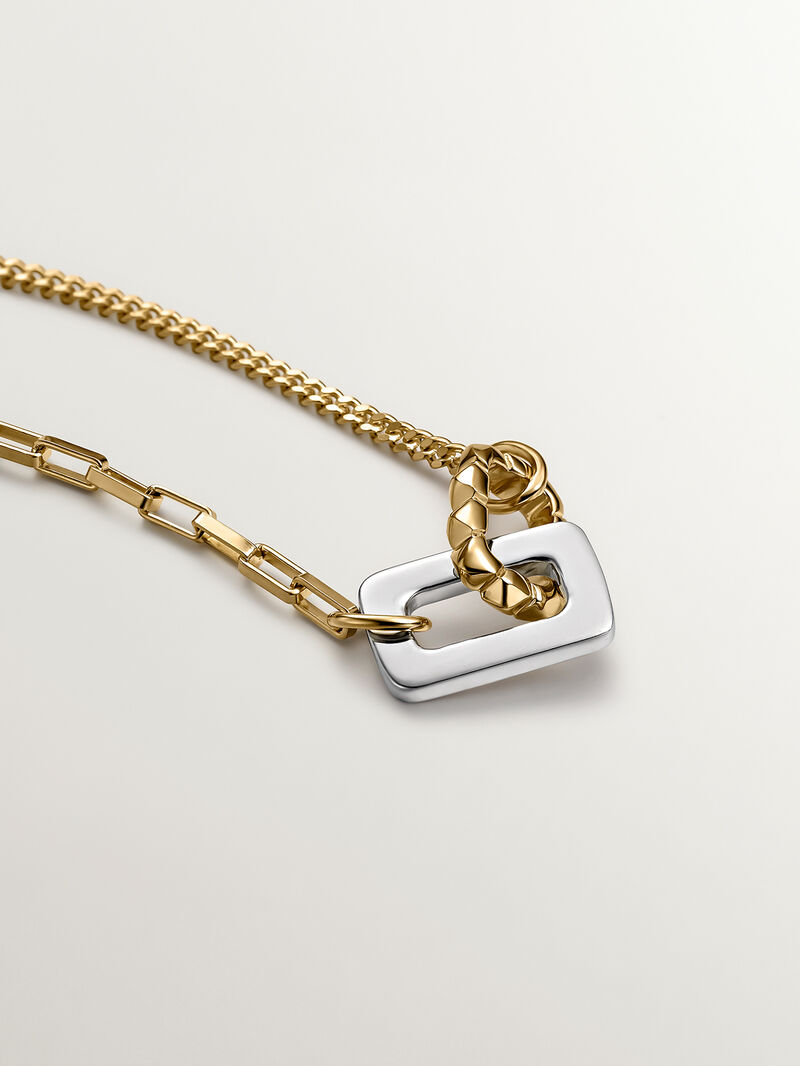 925 Silver bracelet and 925 silver coated in 18K yellow gold. image number 5