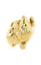 Large gold plated lion ring , J04237-02