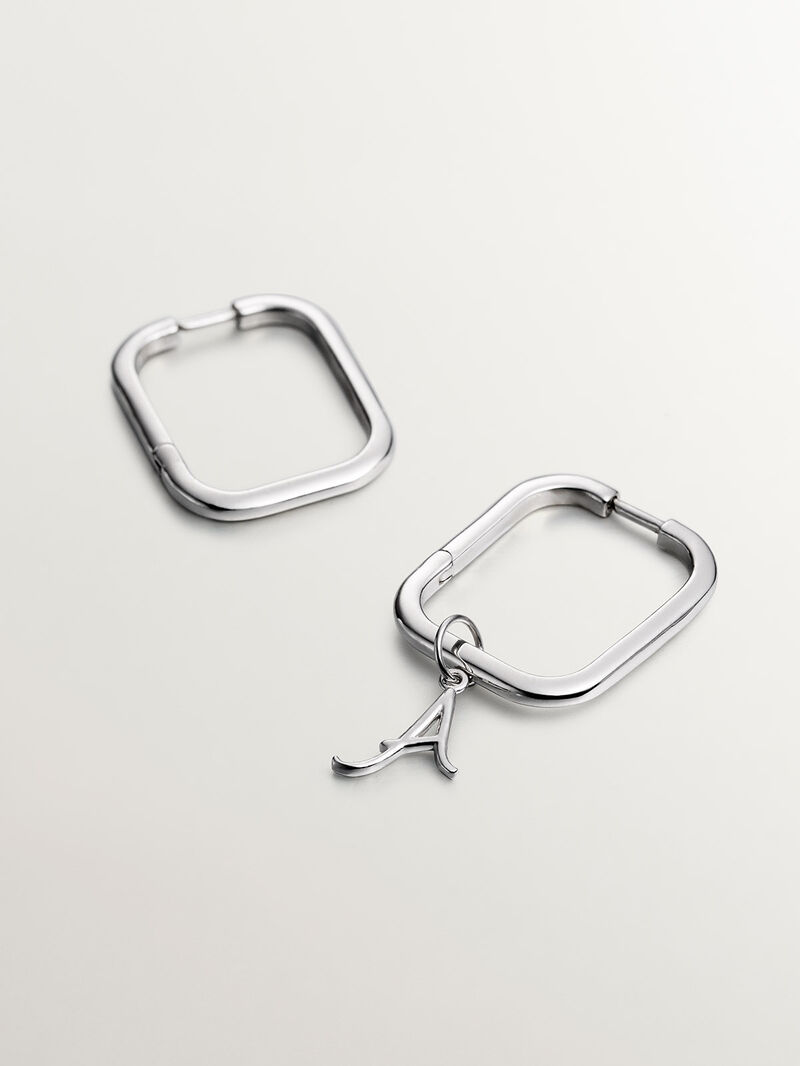 925 Silver Charm with initial A image number 4