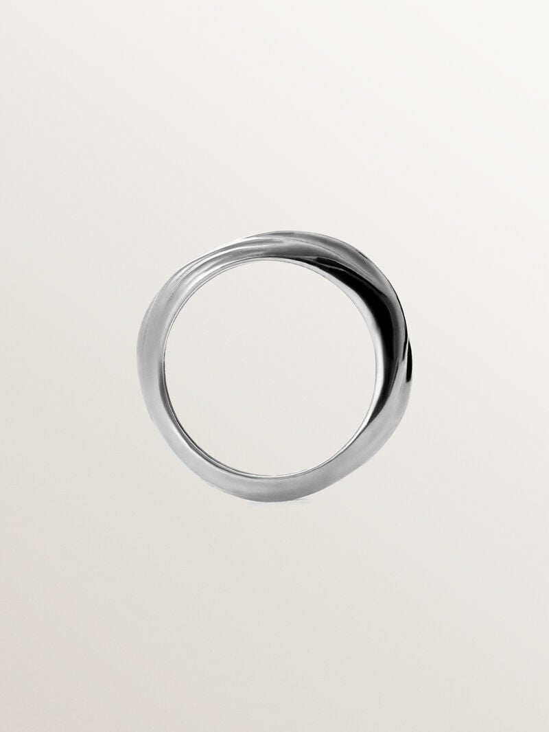 Textured 925 silver ring image number 4