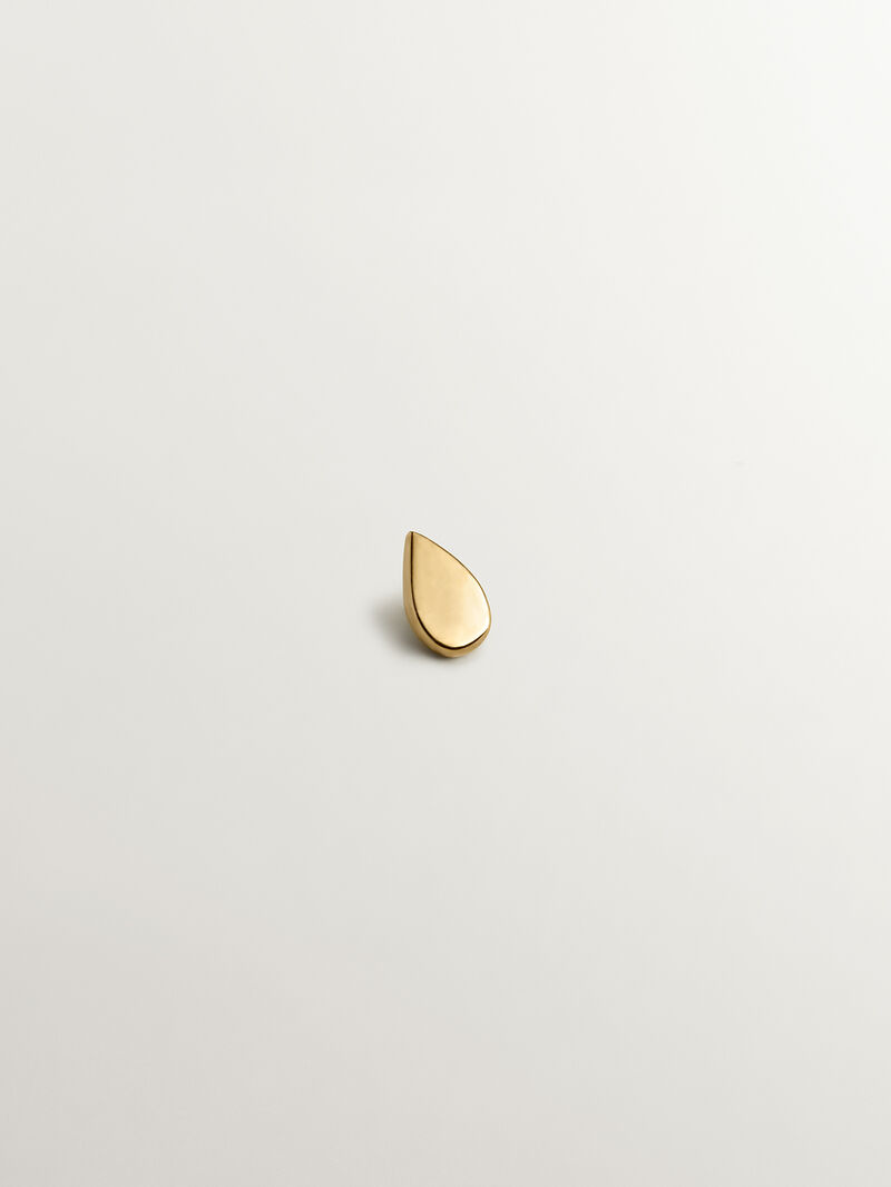 18K yellow gold piercing with a tear-drop shape. image number 0