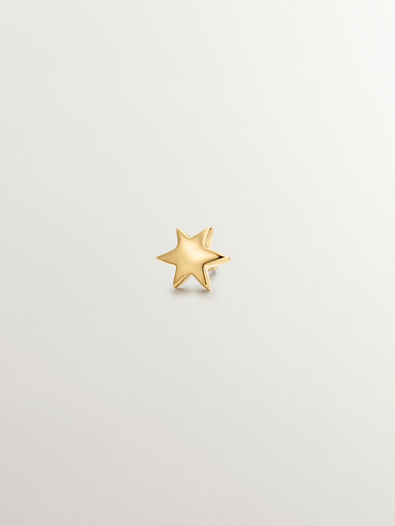 18K Yellow Gold Star-Shaped Piercing image number 2
