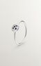 Silver ring with raised detail and black spinel gemstones, J05080-01-BSN