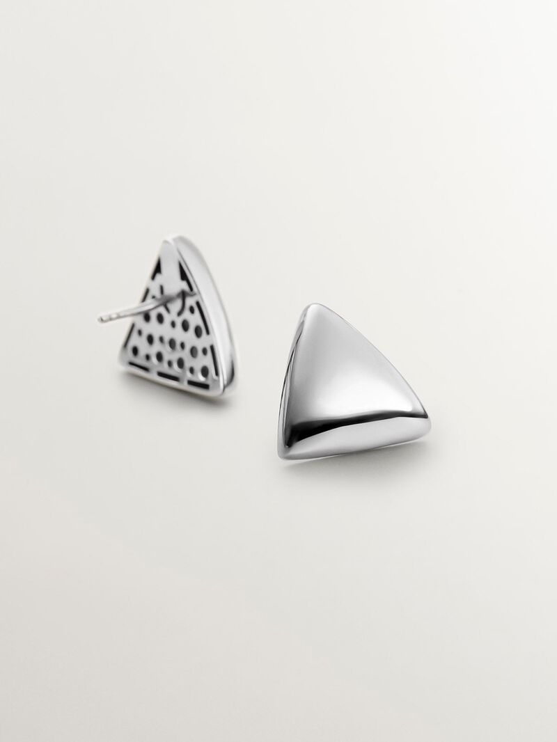 925 silver earrings with triangular shape image number 2