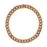 Collar barbado corto plata recubierta oro rosa, J00907-03-45