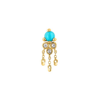 9kt gold stone earring, J04698-02-TQ-WS-H, hi-res
