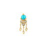 9kt gold stone earring, J04698-02-TQ-WS-H