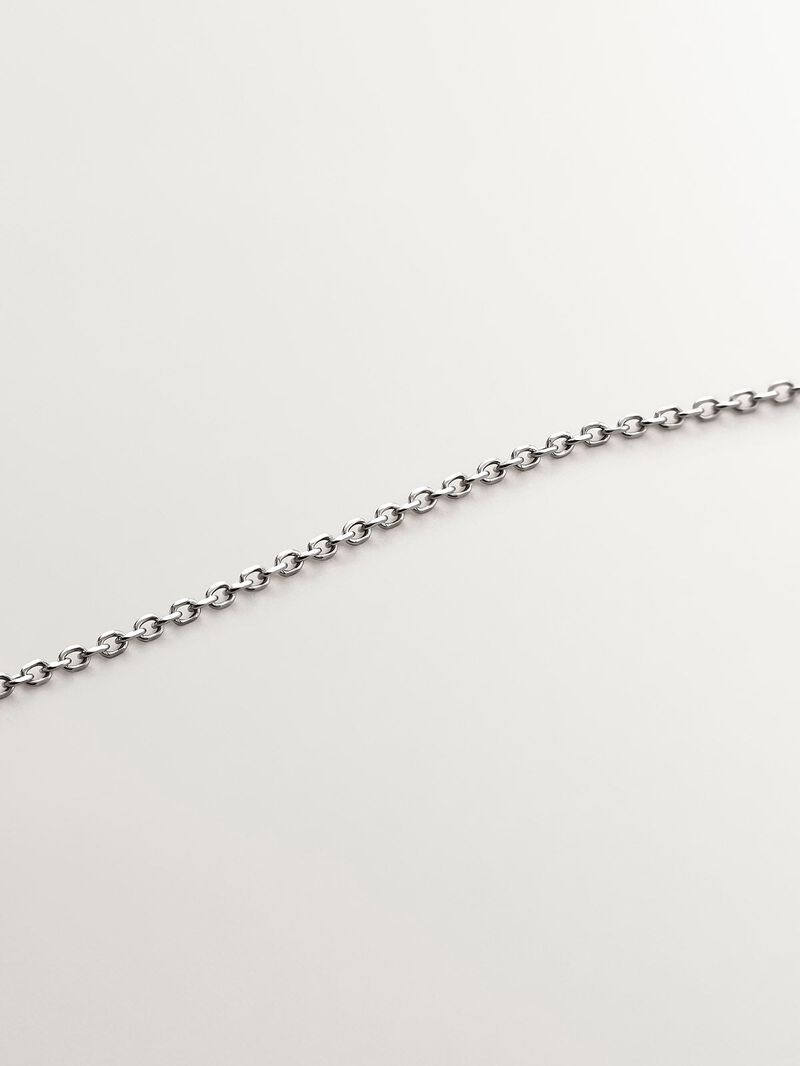 18K white gold pendant with blue sapphires and diamonds. image number 4