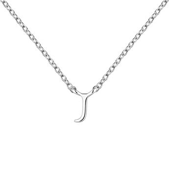 White gold Initial J necklace , J04382-01-J, mainproduct