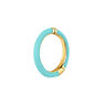 9kt gold turquoise enamel hoop earring, J03843-02-H-TURENA