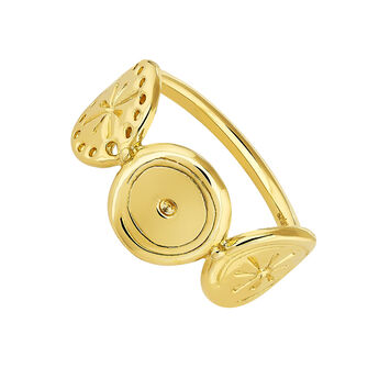 Gold plated circle ethnic ring , J04448-02,hi-res