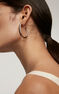 Rose gold plated oval earrings , J00933-03