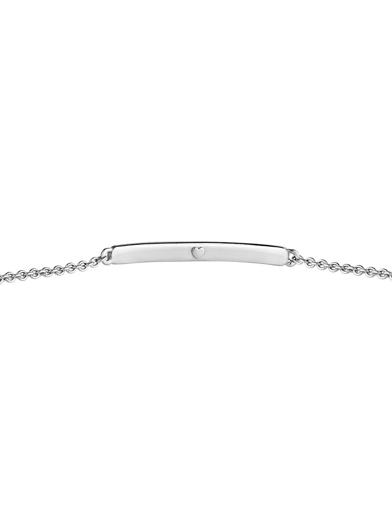 Pulsera tipo esclava de plata 925 con corazón interior image number 1