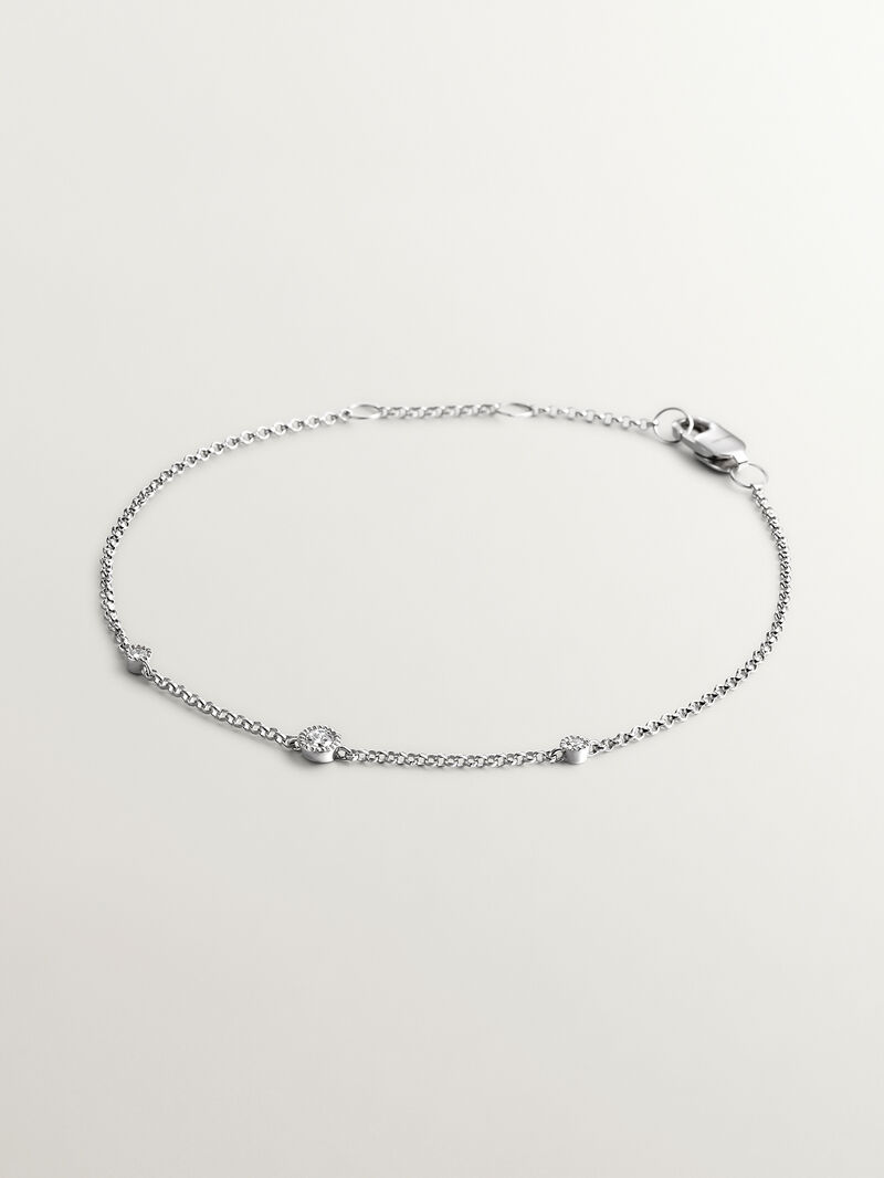 18K white gold bracelet with 0.097 cts diamonds ISI2 image number 0