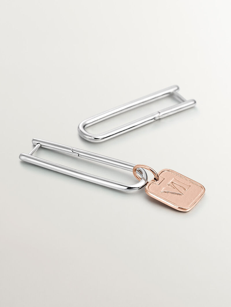 925 Silver Extra Long Aro Earrings image number 2