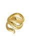Gold plated open snake ring, J00305-02