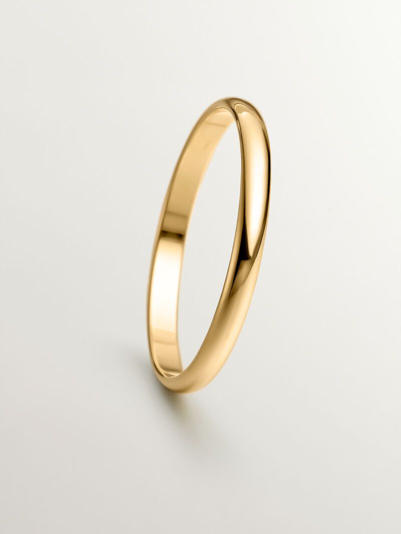 1.95mm half round yellow gold wedding band image number 2