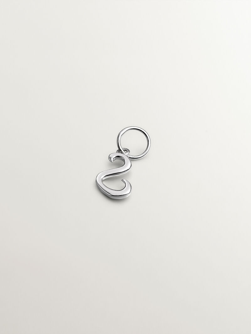 925 Silver charm with initial S. image number 1